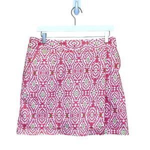 PETER MILLAR Pink/Green Abstract Skort